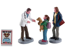 82578 - Charley the Vet, Set of 4 - Lemax Figurines