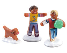82591 - Gumdrop Football, Set of 3 - Lemax Sugar N Spice Figurines