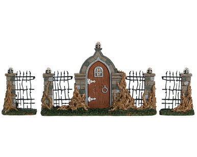 84343 - Bramble Gate, Set of 3 - Lemax Spooky Town Accessories