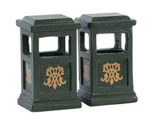 84386 - Green Trash Can, Set of 2 - Lemax Misc. Accessories