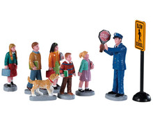 92753 - The Crossing Guard, Set of 8 - Lemax Figurines