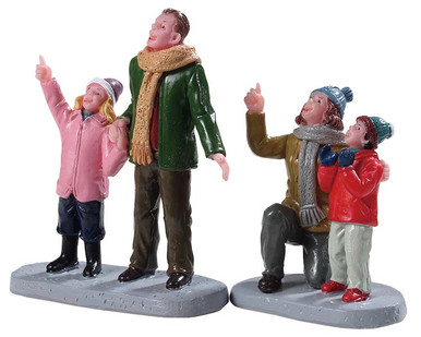 92770 - People Admiring Fireworks, Set of 2 - Lemax Figurines