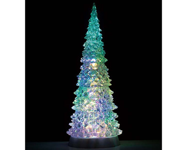 94510 - Crystal Lighted Tree, 4 Color Changeable & Color Transformation, XL, Battery-Operated (4.5-Volt) - Lemax Trees