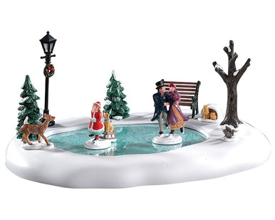 94527 - Victorian Skaters, Battery-Operated (4.5-Volt) - Lemax Table Pieces