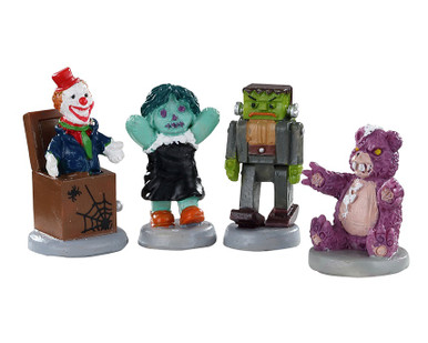 02910 - Terrible Toys, Set of 4 - Lemax Spooky Town Figurines