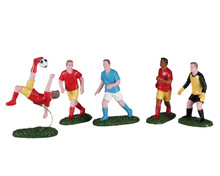 02961 - Playing Soccer, Set of 5 - Lemax Figurines