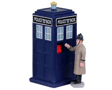 03509 - Police Call Box, Set of 2 - Lemax Table Pieces