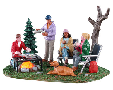 04728 - Camping Couples, Battery-Operated (4.5-Volt) - Lemax Table Pieces