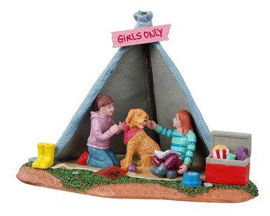 13555 - Girls Backyard Camping - Lemax Table Pieces
