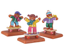 12056 - Cookie Boarding, Set of 3 - Lemax Sugar N Spice Figurines