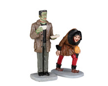 22106 - Monster Coffee Break, Set of 2 - Lemax Spooky Town Halloween Village Figurines