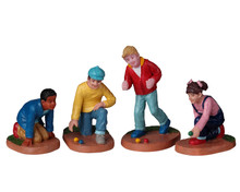 22118 - Marbles Champ, Set of 4 - Lemax Christmas Village Figurines