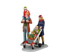 22124 - Family Holiday Shopping Spree, Set of 2 - Lemax Christmas Village Figurines