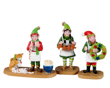 22137 - Crafty Elves, Set of 3 - Lemax Christmas Village Figurines