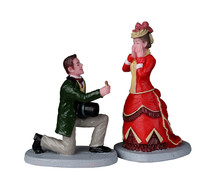 22141 - The Proposal, Set of 2 - Lemax Christmas Village Figurines