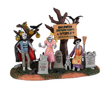 23582 - Graveyard Costume Party - Lemax Spooky Town Halloween Village Accessories