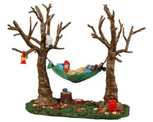 23593 - Camping Hammock Buddy - Lemax Christmas Village Table Pieces