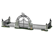 14857 - Witch Gate, Set of 5 - Lemax Spooky Town Halloween Village Accessories