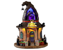 15794 - Helga's Hats, Battery-Operated (4.5-Volt) - Lemax Spooky Town Halloween Village Houses & Buildings