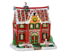 15826 - Peppermint House, Battery-Operated (4.5-Volt) - Lemax Sugar N Spice Christmas Houses & Buildings