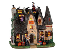 25854 - The Witch's Cottage - Lemax Spooky Town Halloween Village Houses & Buildings