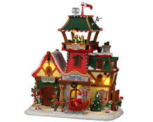 25864 - North Pole Control Tower, with 4.5-Volt Adaptor - Lemax Santa's Wonderland Christmas Village Houses & Buildings