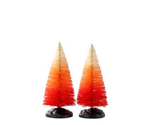 24006 - Autumn Sunrise Tree, Small, Set of 2 - Lemax Spooky Town Accessories;Lemax Trees