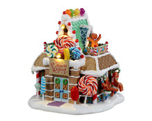 25950 - The Lollipop Shop, Battery-Operated (4.5-Volt) - Lemax Sugar N Spice Houses