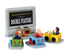 33616 - Backyard Drive-In, Set of 4 - Lemax Table Pieces