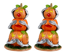 34073 - Pumpkin Snowmen, Set of 2 - Lemax Spooky Town Accessories