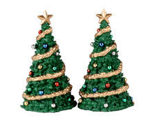 34100 - Classic Christmas Tree, Set of 2 - Lemax Misc. Accessories