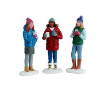 42316 - Hot Cocoa with Friends, Set of 3 - Lemax Christmas Village Figurines