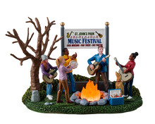 44323 - Music Festival, Battery-Operated (4.5-Volt) - Lemax Christmas Village Table Pieces