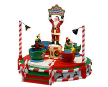54446 - Santa's Peppermint Teacup Spinner, Battery-Operated (4.5-Volt) - Lemax Table Pieces