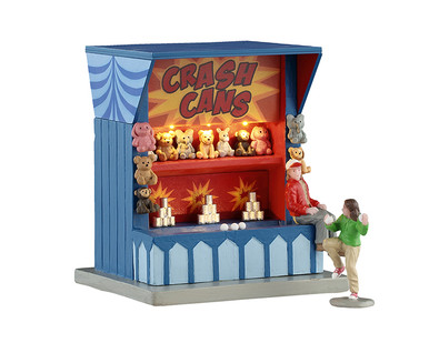 54460 - Crash Cans Game, Set of 2, Battery-Operated (4.5-Volt) - Lemax Table Pieces