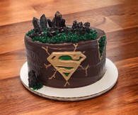 Chocolate cake with Superman Symbol