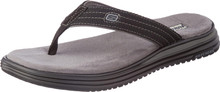 Skechers mens Flip Flop-thong-sandal, Black, 10
