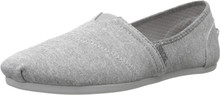 BOBS from Skechers Women's Plush Fashion Slip-On Flat, Grey, 11