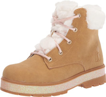 Skechers Baby-Girl's Street Glitz Sneaker, Chestnut, 1 Little Kid