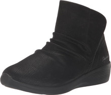 Skechers Women's Arya-Fresher Trick Ankle Boot, Black/Black, 9.5