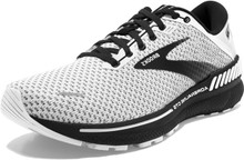 Brooks Women's Adrenaline GTS 22 Supportive Running Shoe, White/Grey/Black, 9.5