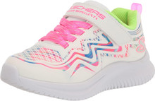 Skechers Unisex-Child Jumpsters-Hydro Swirl Sneaker, White/Multi, 13.5 Little Kid