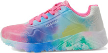 Skechers Girl's Street Uno Lite-Splatter Shines Sneaker, White/Multi, 11.5 Little Kid