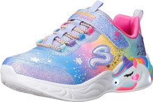 Skechers Kids Girls Unicorn Dreams Sneaker, Blue/Multi, 3 Little Kid