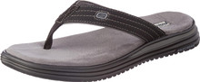 Skechers mens Flip Flop-thong-sandal, Black, 7.5