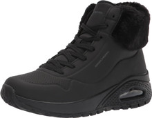 Skechers Women's Sneaker Fashion Boot, Black/Black, 8.5