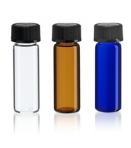 1 Dram Glass Vials With Foam Lined Caps (15x45mm)