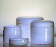 8 oz Double Wall Jar With Dome Caps.