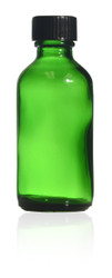 2 oz (60 ml) Green Boston Round Bottle with caps