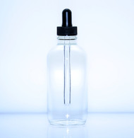 100ml.Clear Boston Round with dropper